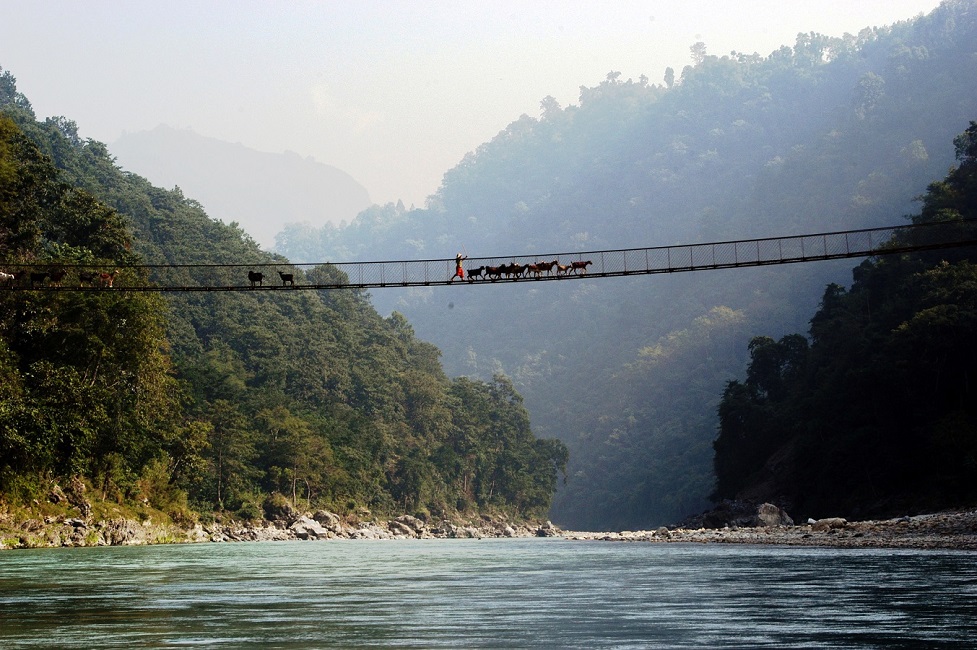 suspension bridge on the seti river
